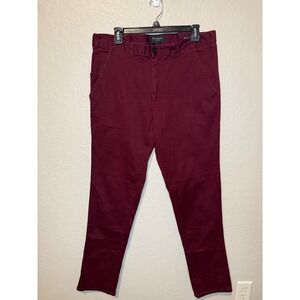 Pacsun Slim Fit Burgundy Chino Pants Men's 34x32 Casual Everyday